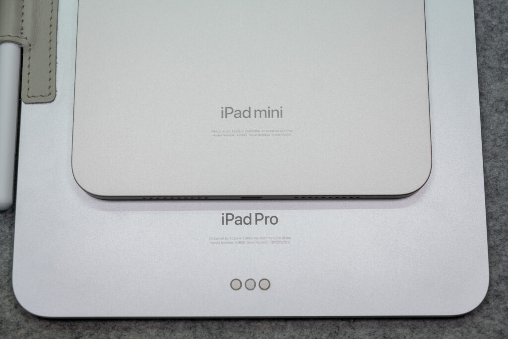 iPad mini（A17 Pro）と11インチiPad Pro（M4）